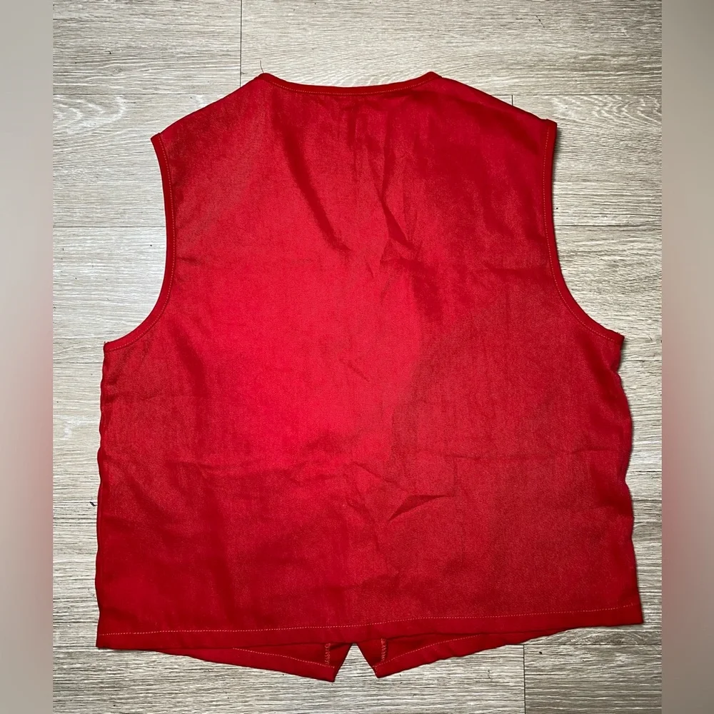 Vintage Target Store Employee Work Red Vest Uniform Size L / Large *Pre-Owned* - Picture 7 of 8